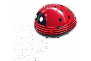 TenCloud Mini aspirapolvere da scrivania, scarabeo portatile per spazzare briciole e polvere (rosso)