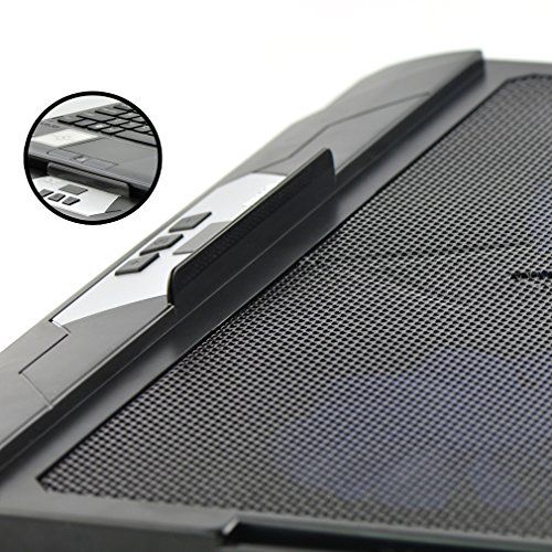 granvela® axt02 38,1 cm Notebook Cooling Pad und Laptop-Ständer; Slim, leise, Geschwindigkeit und Winkel verstellbar, Kühler Pad mit Digital Display - 5