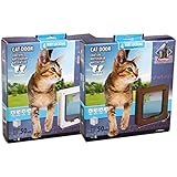 Karlie Flamingo 507517 Katzentür 4 Way Braun grosse Katze 235x252 mm