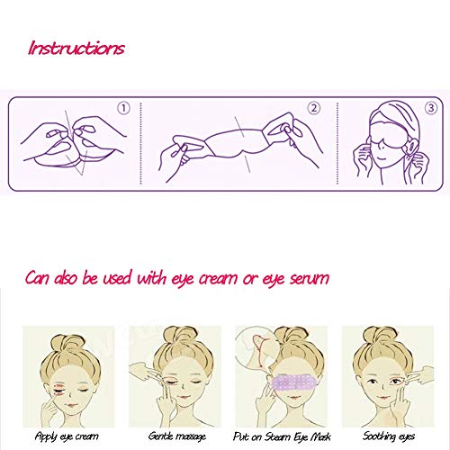 Allbesta 5 Stück/Set Dampf-Augenmaske Relax Moisturizing Gentle Eye Skin Fatigue Remove Wrinkles Dark Circle Eye Bags Help Sleep