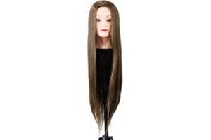 DIOCHE Capelli Stying Training Mannequin Head Parrucchiere Training Head Cosmetology Doll Head Styling Intrecciare Curling Coiling Display Makeup Practice Head Female