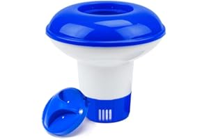 LANKOER Pool Floating Chlorine Dispenser, Floating Chlorine Tablets Dispenser for Hot Tub Swimming Pool Spa, Small Dispenser, Chlorine Tablet Holder, Adjustable Release Tablet Floater for Indoor & Outdoor