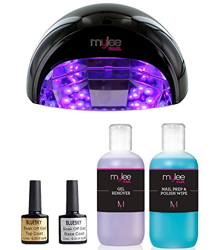 Mylee LED Nail Lamp Top Base Coat Prep Wipe Remover Kit Gel Polish