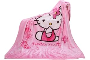YIMU Coperta con stampa di Hello Kitty, coperta morbida in flanella, accogliente, in pile, per ragazzi, ragazze, bambini, neonati (Hello Kitty 1)