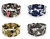 Paquete: 4pcs Urban Forest Sports Camuflaje HeadBand