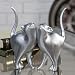 Produktbild 2er Set Casablanca Katze Minka silber Figur Modern Kater