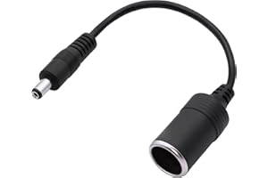 GINTOOYUN Cavo di alimentazione per accendisigari, 12/24 V, DC 5,5 mm x 2,1 mm, adattatore da maschio a femmina, per caricabatterie da auto, frigorifero, pompa ad aria per auto, ecc