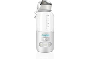 Cozytots calientabiberones portatil aquecedor de biberones inalambrico baby prepara biberones Funciona con batería ideal para viajes Calienta leche y agua Temperatura ajustable de 37 a 55°C