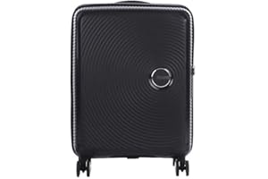 American Tourister Soundbox - Spinner S Powiększana Walizka Podręczna, 55 cm, 35.5/41 L, Czarny (Bass Black)