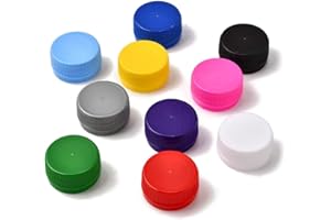 PH PANDAHALL PandaHall Elite - 100 tapas decorativas para botellas, tapas de plástico de 10 colores, reutilizables, para manualidades, álbumes de recortes, juegos al aire libre, desarrollo de inteligencia