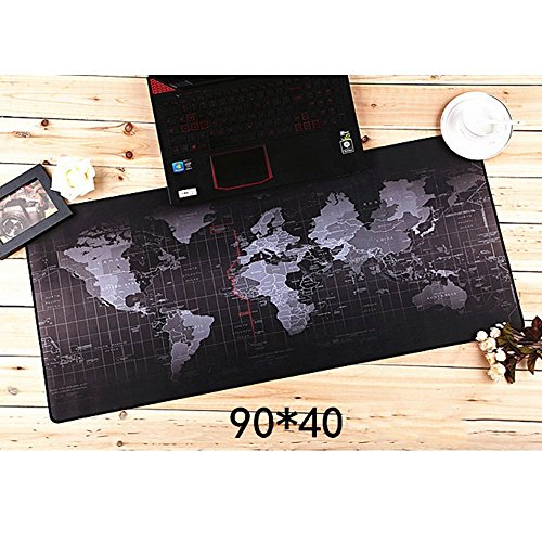 Temor - Alfombrilla para rat n de gran tama o perfecta para jugar con dise o del mapa del mundo color negro reviews Temor - Alfombrilla para rat n de gran tama o perfecta para jugar con dise o del mapa del mundo color negro