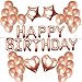 Produktbild NORTHERN BROTHERS Geburtstag Dekoration - Geburtstagsdeko Happy Birthday Ballon,50 Stück 12 "Rose Gold Luftballons, 2 Stück 18" Star Balloons und 2 Stück 18 "Herz Ballons