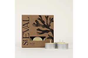 St Eval | Sea Salt Scented Tealights | Coastal, Oceanic, Zesty and Awakening Fragrance| Pack of 9 | Long-Lasting Burn Upto 6 Hours Per Tealight Candle | Made in Cornwall