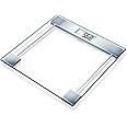 Sanitas SGS 06 Glaswaage (Personenwaage bis 150 kg Tragkraft und großem Display), Glas, Ebony Black
