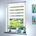 Produktbild Doppelrollo nach Maß, hochqualitative Wertarbeit, alle Größen und 18 Farben verfügbar, Duo Rollo, Rollo nach Maß, für Fenster und Türen, Klemmfix ohne Bohren (140cm Höhe x 125cm Breite / Weiß)