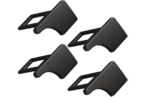 MPQDFG Gurtstecker Auto 4 Stück Anschnaller AdaptAuto Sicherheitsgurt Clip Gurt Alarm Stopper Sicherheitsgurt Schnalle Clip Sicherheitsgurt Clip für PKW LKW Transporter Schwarz (Schwarz)