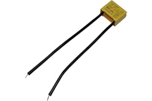 Lumonic MKP Kondensator tłumienia zakłóceń | 0,47µF 275V AC I 2-pinowe przyłącze I 2-pinowe I 0,47uF, 470nF I Kondensator przed skanowaniem