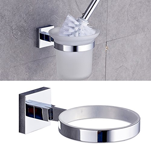 Auralum® WC-Bürstenhalter Klobürste Klobürstenhalter Bürste Wandhalter WC-Garnitur