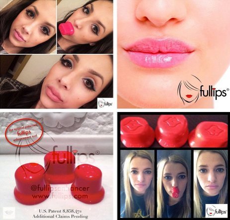 Fullips ® USA Lip Plumping Enhancer - Authorised Original Fullips © - Naturally Fuller Bigger Plumper Sexy Pouty Lips - By Linda Gomez COMBO (Small, Medium, Large or Combo)