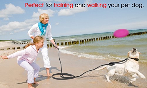 Poppypet-Long-Training-Dog-Leash-Durable-Nylon-Dog-Leads-Rope-Lead-for-Dogs-Dog-Training-Tracking-Lunge-Obedience-Leash-15m-Black