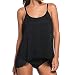 Produktbild Jaminy 2018 Sommer Push-up BH Bikini und Damen Strand Urlaub Tankini, Bademode Frauen Crystal Bandage Bikini Set Push up Gepolsterten Badeanzug Baden S M L XL XXL (Schwarz, L)