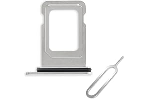 Cemobile Single SIM Card Tray Slot Holder Replacement for iPhone 11 Pro/iPhone 11 Pro Max with Waterproof Rubber Seal Ring + SIM Card Tray Open Eject Pin (Silver)