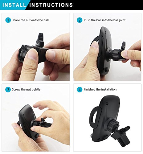 Auto Handyhalterung Kratzschutz 360Â°Drehbarem Gelenk [Lebenslange Garantie] IZUKU Handy Halterung Auto LÃ¼ftung Universal Kompatibel fÃ¼r iPhone8/7/6 Samsung Smartphone mit einer Breite von 5,3cm-9,5cm