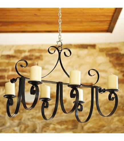 Ambiente Haus Teelichthalter Lampe - Grau Metall 24cm Kerzenhalter