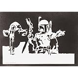 Boba Fett Slave I STAR WARS Handmade Street Art - Artwork - Poster