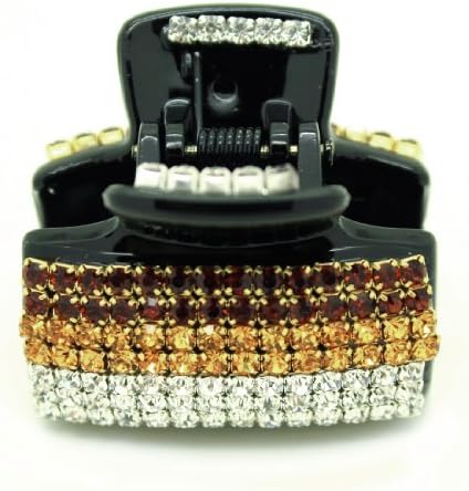 Femmes Accessoires cheveux strass ¨¦tincelant: Ornement clip Claw - noir, rouge, jaune &amp; blanc