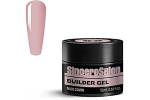 Sincero Salon - Gel Costruttore per Unghie Alta Densita - Nude Cover - Senza TPO - Autolivellante - Non Acido Ricostruzione Unghie Professionale - Builder Gel UV LED - 15ml