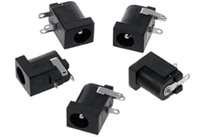LNEE JOYKK 5 pièces DC-005 Connecteur de Prise d'alimentation Jack 5,5x2,1mm pour Montage sur Circuit imprimé -