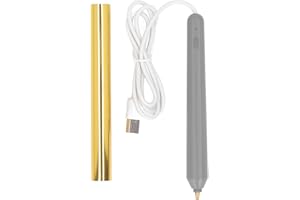 FOCKETY Stylo à Encre Thermique, Stylo à gaufrer USB, Stamping, Foil Quill Starter Kits with 4 Tips, Scrapbooking Drawing Pen, Craft Scrapbooking Tool Kits for Card Making (Couleur