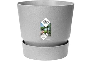 Elho Greenville Round 14 - Vaso per Esterno - Ø 14.0 x H 13.4 cm - Grigio/Living Concrete