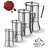 GAT Pratika Stove Top cafetera de espresso (acero inoxidable 18/10, fabricado en Italia. 2 cups