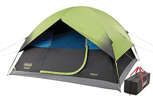 Coleman 6-Person Dark Room Sundome Tent, Green/Black/Teal
