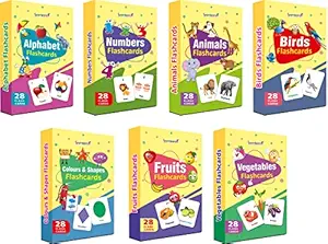 Flash Cards for Kids Early Learning ( Set of 7 ) | Easy & Fun Way of Learning 1 Year to 6 Years Babies