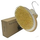 Body Brush, Dry Skin Brushing Bath Exfoliating Brushes Natural Bristle Remove Dead Skin And Toxins Cellulite Treatment Improves Lymphatic Functions Exfoliates Skin's