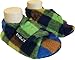TOZIES Baby Toddler Boys Girls Soft Indoor Play Shoes / Slippers Non Slip / Stay On - MULTICHECK