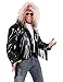 Produktbild Rocker Lederjacke Biker mit Fransen schwarz M/L