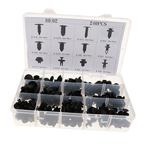 240x Kotflügel Tür Stoßfängerverkleidung Clipkörper Halter Verschluss Sortiment Kit Set - 3