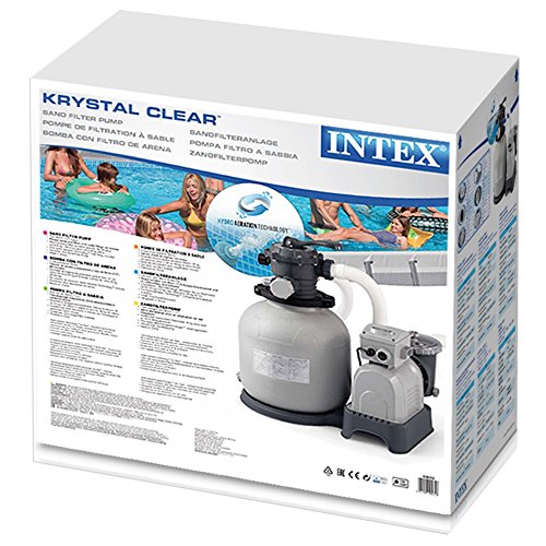 Intex Sandfilteranlage Krystal Clear 10 m³, Grau, 9.200 l/h / 650 W / 230 V - 3