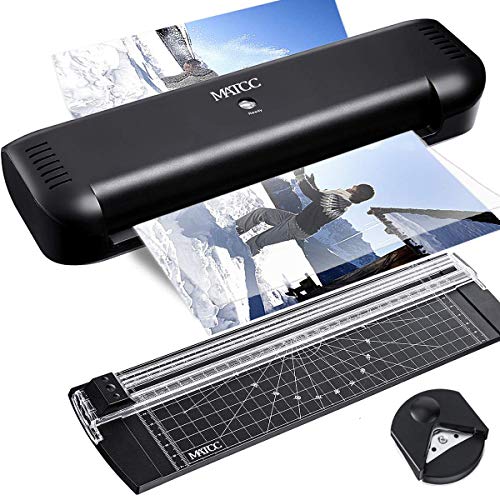 Plastificadora A4 MATCC Laminadora para A4 con Cortador de Papel y Redondeador de Esquina Bolsas de Laminado Rápido Calentamiento para Uso de Casa, Colegio y Oficina