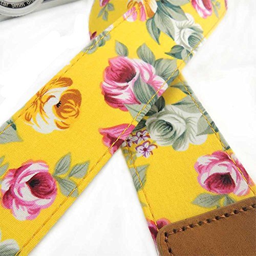 baisy Ceinture Appareil photo Cam  scope   paule cou sangle Vintage universel pour tous les appareil photo reflex num  rique Nikon Canon Sony Olympus Pentax Samsung Fujifilm classique en imprim   fleurs
