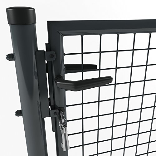 Gartentor Gartentür Tor Hoftor Zauntor Einfahrtstor Pfosten verzinkt 100×87 cm - 4