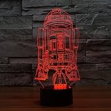 SmartEra® Star Wars Force Awaken 7 Farbwechsel Roboter R2D2 Touch-3D optische Täuschung LED-Schreibtischlampe - 5