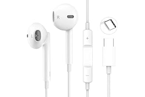 OURWORTL USB C Headphones for iPhone 16, Type C Wired Earbuds with Mic & Volume Control, HiFi Stereo Noise Cancelling Earphones Wired for iPad Pro iPhone 17/16/15 Pro Max/Plus, Samsung Galaxy S23/S22/S21/S20