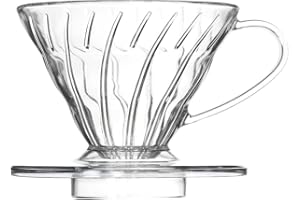 V 02 60° Cone Plastic Coffee Dripper, 1-4 Cups, Pour Over Coffee Maker | Reusable Coffee Filter Cup, Slow Brewing Accessories for Home, Cafe, Restaurants