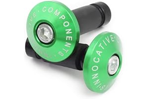 CXEPI Universel Moto vélo 7/8" 22mm Embout Guidon CNC Extrémités de Guidon de Moto Poids Plug bouchon de guidon velo,Vert