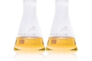 ULAB Scientific Erlenmeyer-Fläschchen, 250 ml, Borosilikat mit aufgedruckter Graduierung, 2 Stück, UEF1023